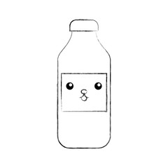 kawaii bottle sausage market condiment cartoon