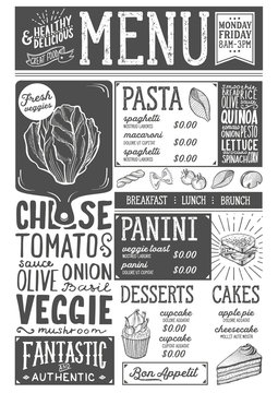 Organic menu restaurant, food template.