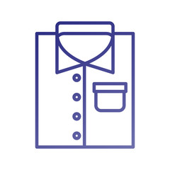 folded shirt icon in flat laundry cleaning