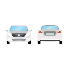 1643407 Car vector template on white background. Business sedan isolated. white sedan flat style. side back front view