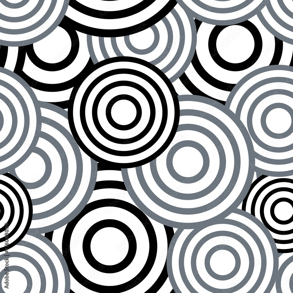 Poster circle seamless pattern. seamless circle vector illustration background. repeating geometric tiles. 