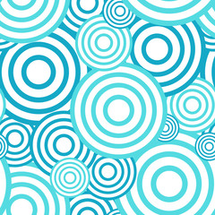 Circle seamless pattern. Seamless circle vector illustration background. Repeating geometric tiles. Concentric circles