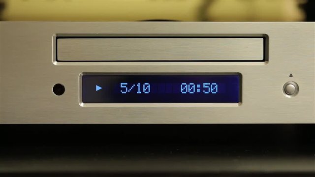 Cd player playing a disc