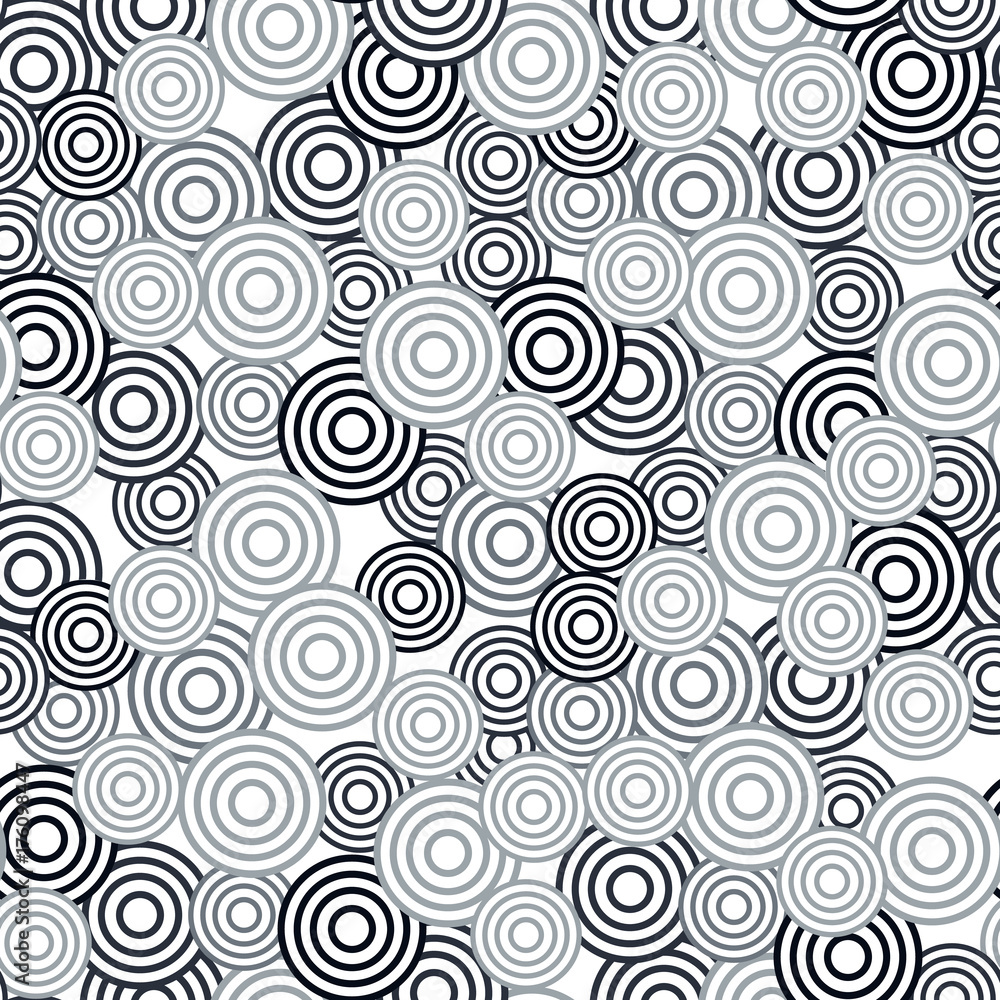 Poster circle seamless pattern. seamless circle vector illustration background. repeating geometric tiles. 
