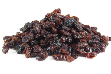 Raisins isolated on white background