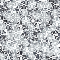 Circle seamless pattern. Seamless circle vector illustration background. Repeating geometric tiles. Concentric circles