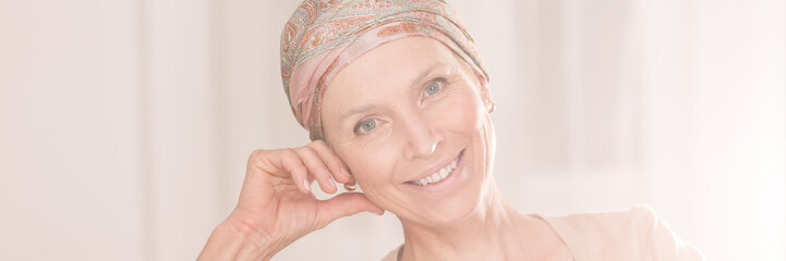 Woman fighting with cancer