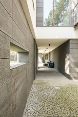 Minimalistic front of a modern house