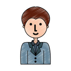 colored man doodle over white background  vector illustration