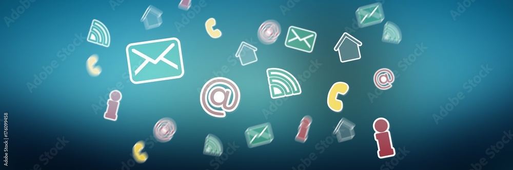 Poster composite image of contact icon