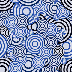 Circle seamless pattern. Seamless circle vector illustration background. Repeating geometric tiles. Concentric circles