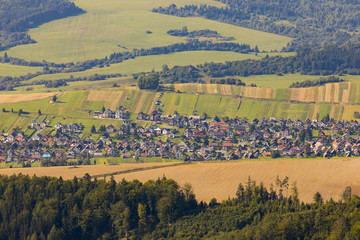 Naklejka premium Vychodna, typical Liptov village, Slovakia