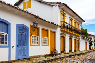 streets of the historical town Paraty Brazil