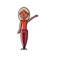  colored  woman over white background  vector illustration