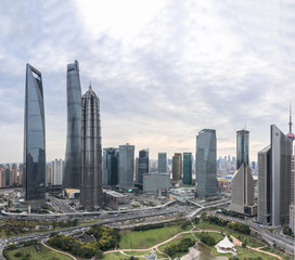 Naklejka na ściany i meble Shanghai cityscape and skyline