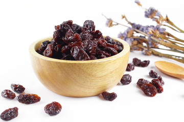 Raisins isolated on white background