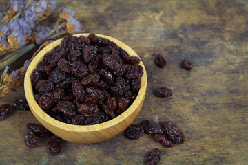 Raisins isolated on white background