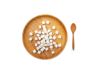 Sugar on white background