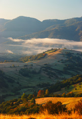 Fototapeta premium Fall of the mountain fog