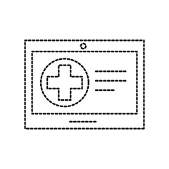 Fototapeta premium tablet hospital cross online service health