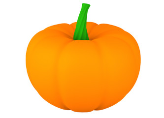 Orange pumpkin isolated on white background