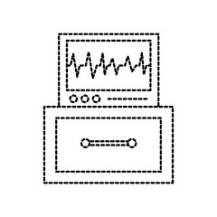 ecg machine displaying heartbeat monitoring