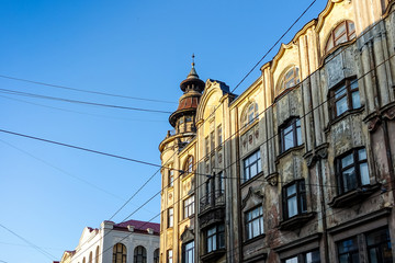 antique building view in Old Town Riga, Latvia