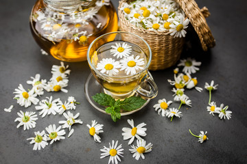 Cup of chamomile tea