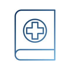 Obraz premium medical book science literature healthcare icon