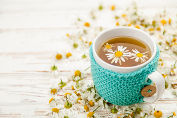 Cup of chamomile tea