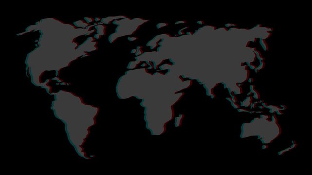World Map Effect Glitch