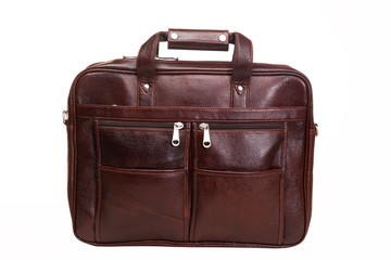 Leather briefcase made from high quality leather for executives. Available with clipping path