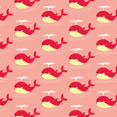 Pink whale pattern