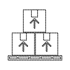 boxes on wood pallet closed carton delivery packaging fragile