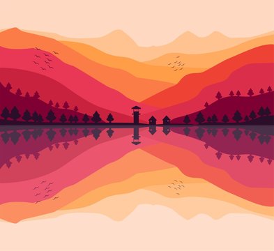 Dusk Lake Wallpaper