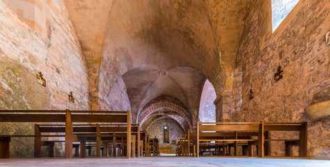 Église de La Couvertoirade en Aveyron, Occitanie, France
