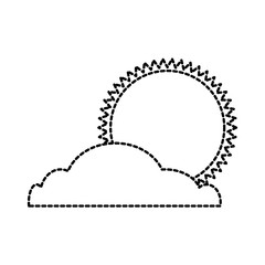 cloud and sun summer vacation travel concept