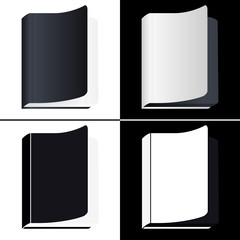 Book Icons. Set Vector Isolated Pictogram of Different Variants