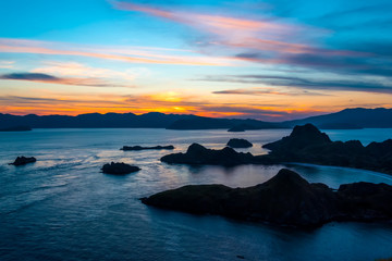 Indonesian islands sunset