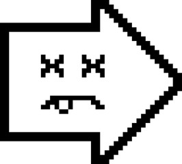 Dead 8-Bit Cartoon Arrow