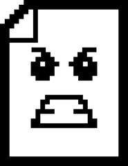 Fototapeta premium Angry 8-Bit Cartoon Paper