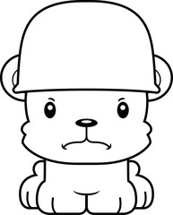 Cartoon Angry Soldier Bear