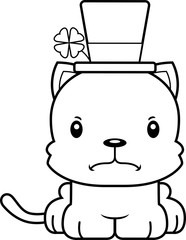 Cartoon Angry Irish Kitten
