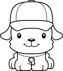 Cartoon Smiling Coach Puppy