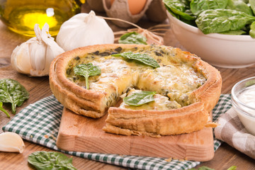 Spinach tart.