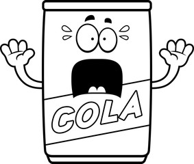 Scared Cartoon Cola Can