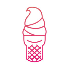 ice cream in waffle cone fresh cream vector i