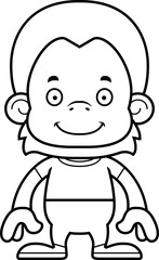 Cartoon Smiling Orangutan
