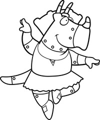 Cartoon Dinosaur Ballerina Robot