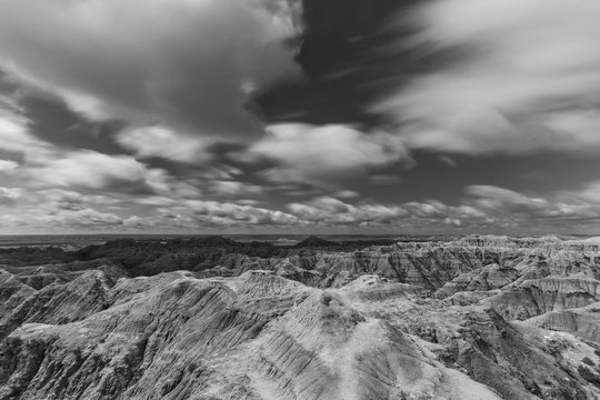 Vast landscape of Badlands South Dakota